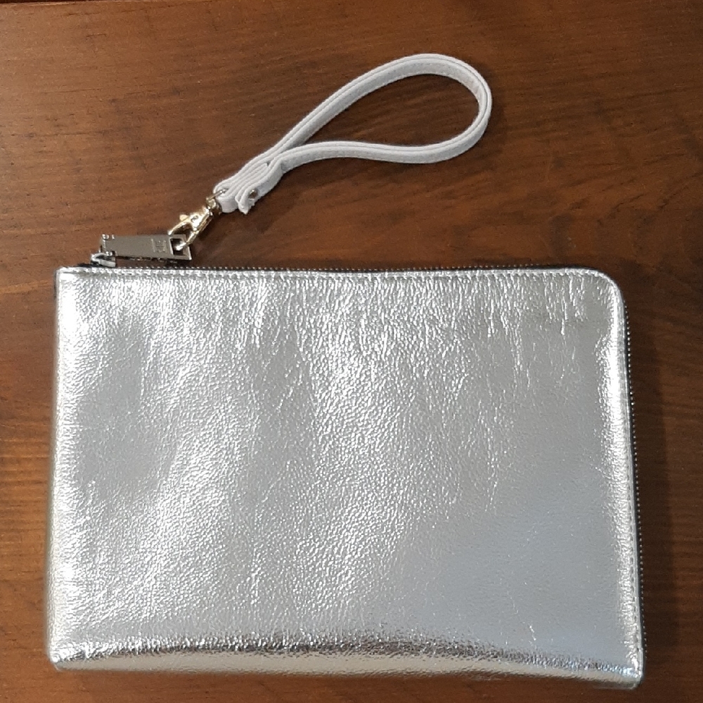 Metallic Silver Clutch